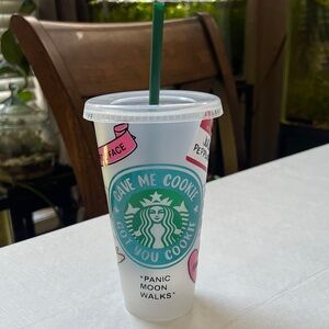 Starbucks New Girl Cup with Green Straw